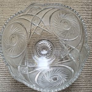 Lead crystal punch bowl set